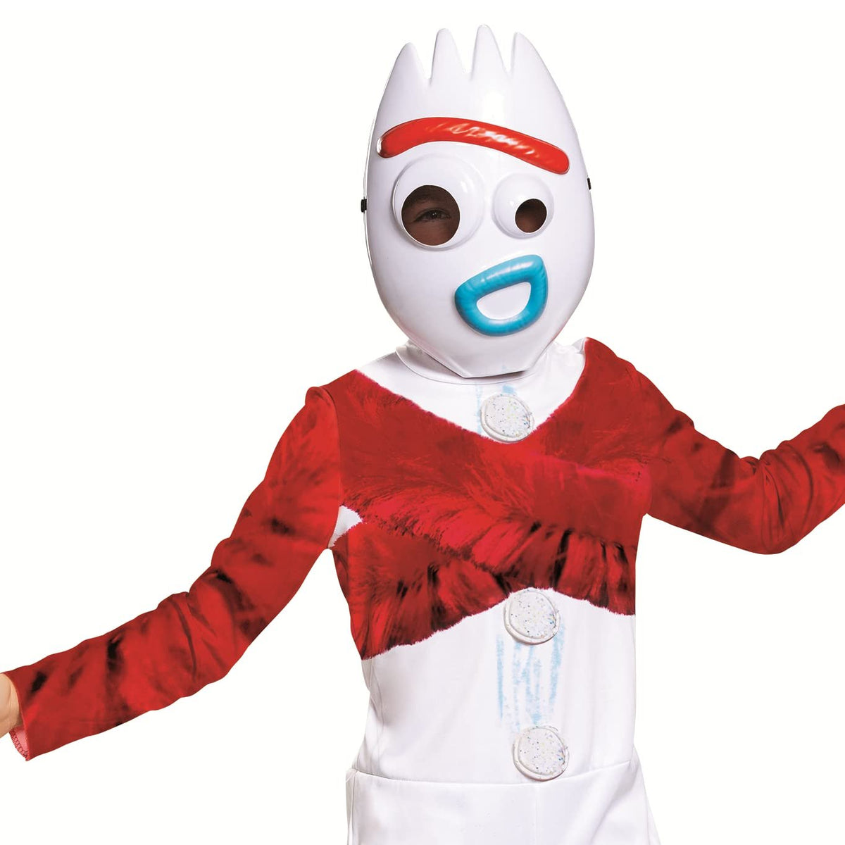 Forky Costume for Kids, Official Toy Story 4 Halloween Costume Outfit with Mask and Jumpsuit