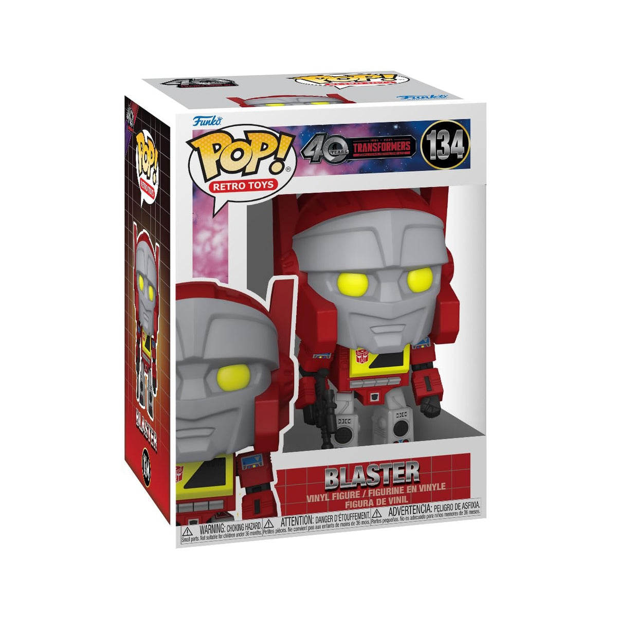 Funko Pop Retro Toys: Transformers: Generation 1-40th Anniversary, Blaster - Collectable Vinyl Figure - Gift Idea - Official Merchandise - Toys for Kids & Adults - Action/Adventure Fans