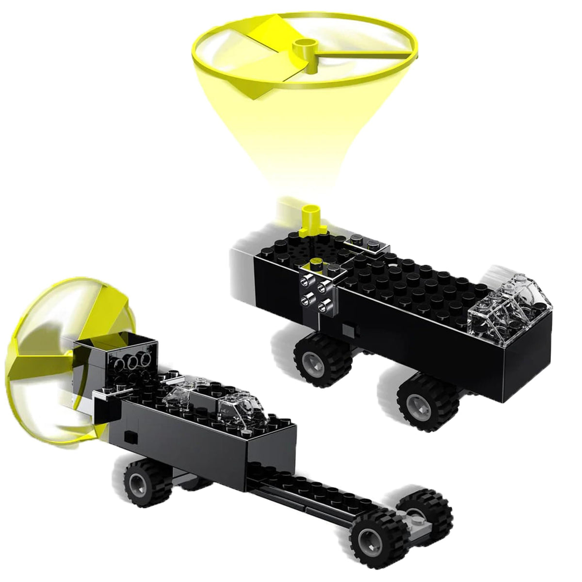 E-Blox: Power Blox: 10-in-1 Electric Crazy Action Racers - 24pcs, Build 10 Models, Motorized Fun, Conductive Blox No Wires Needed, Toy Kids Ages 8+