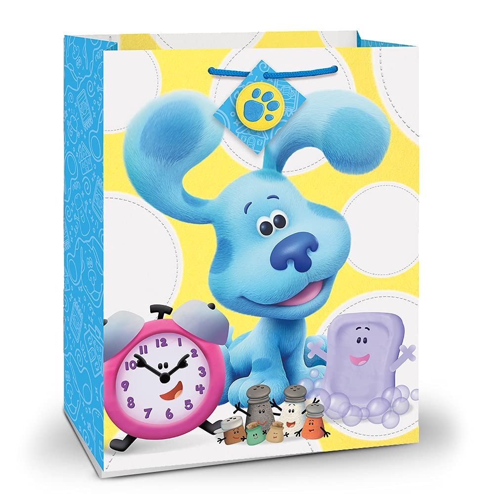 Blue&#39;s Clues Large Multicolor Paper Gift Bag (1 Pc.) - Premium Quality &amp; Eye-Catching Design - Perfect for Children&#39;s Parties &amp; Surprises