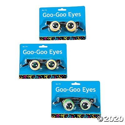 Hanging Rainbow Goo-Goo Glasses (1 dz)assorted colors