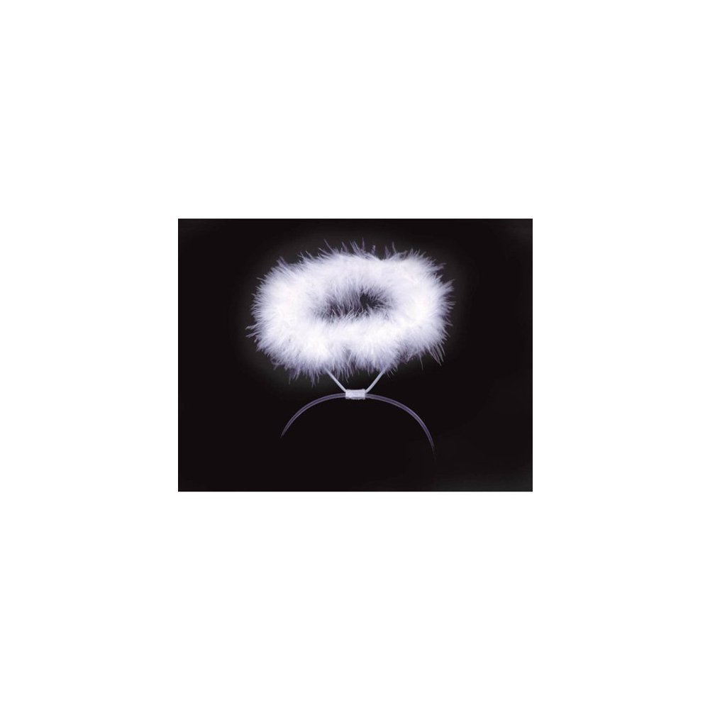 Loftus Halloween Angel Costume Feather Halo Headband, White, One Size