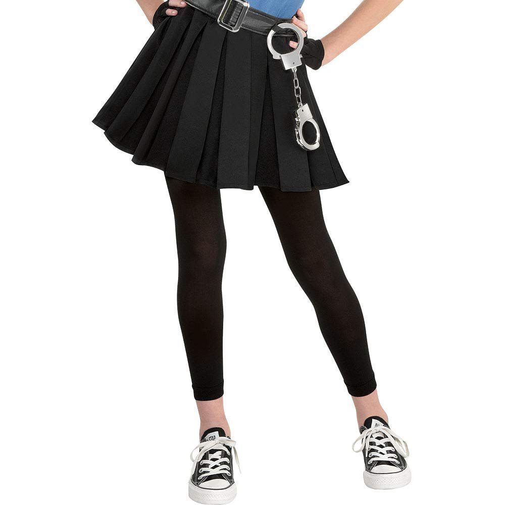 Amscan Police Dress Halloween Costume for Girls, Includes Belt and Hat