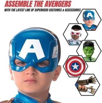 Avengers Captain America Children's Soldier Superhero Half Mask for Kids