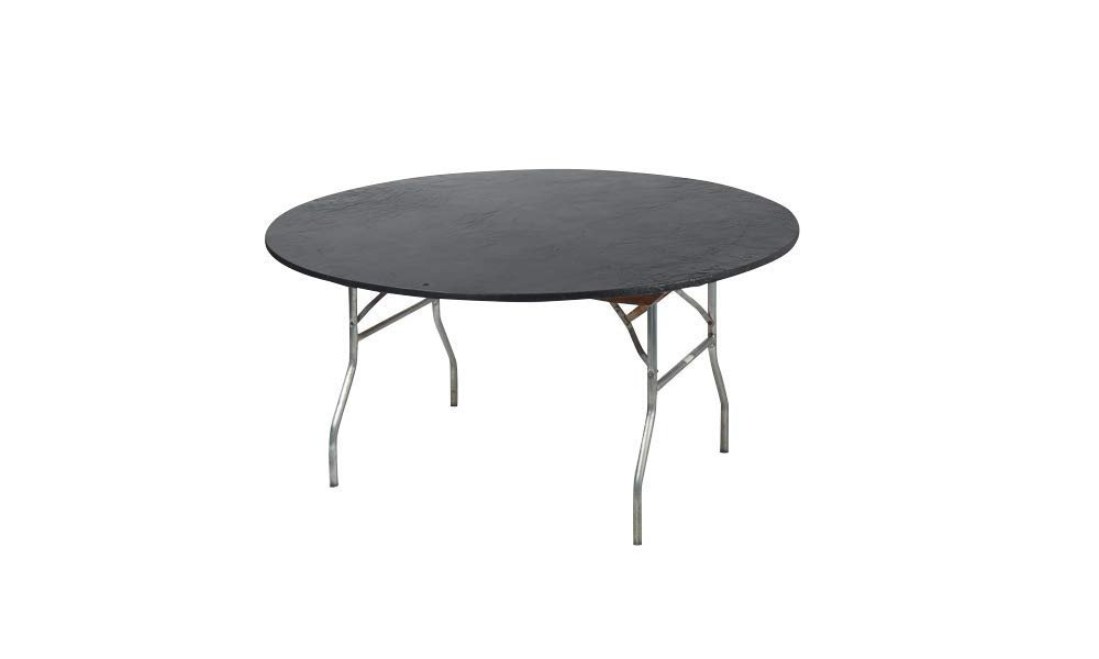 Kwik-Covers 72" Round Fitted Plastic Table Covers, Bundle of 5 (White)