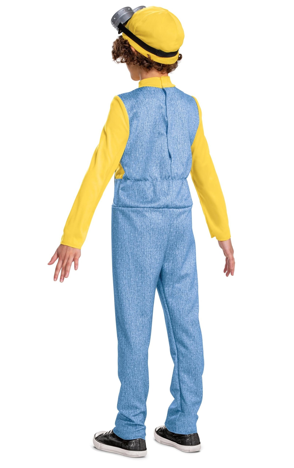 Bob Minions Costume for Kids, Official Minion Jumpsuit Outfit with Goggles and Hat, Classic Size Small (4-6)