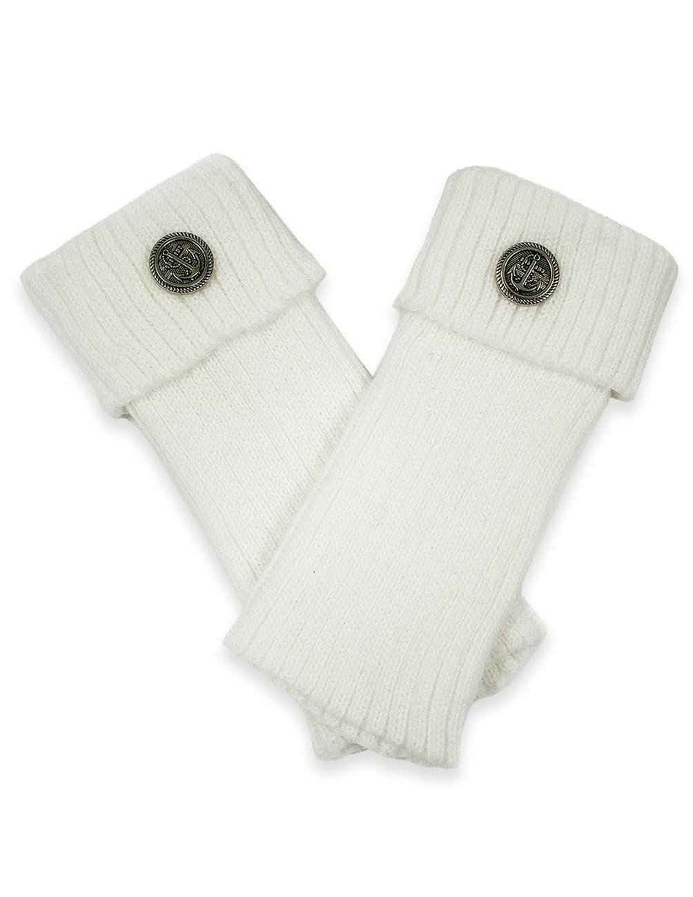 Free Waves and Seashells White Boot Cuff Pattern