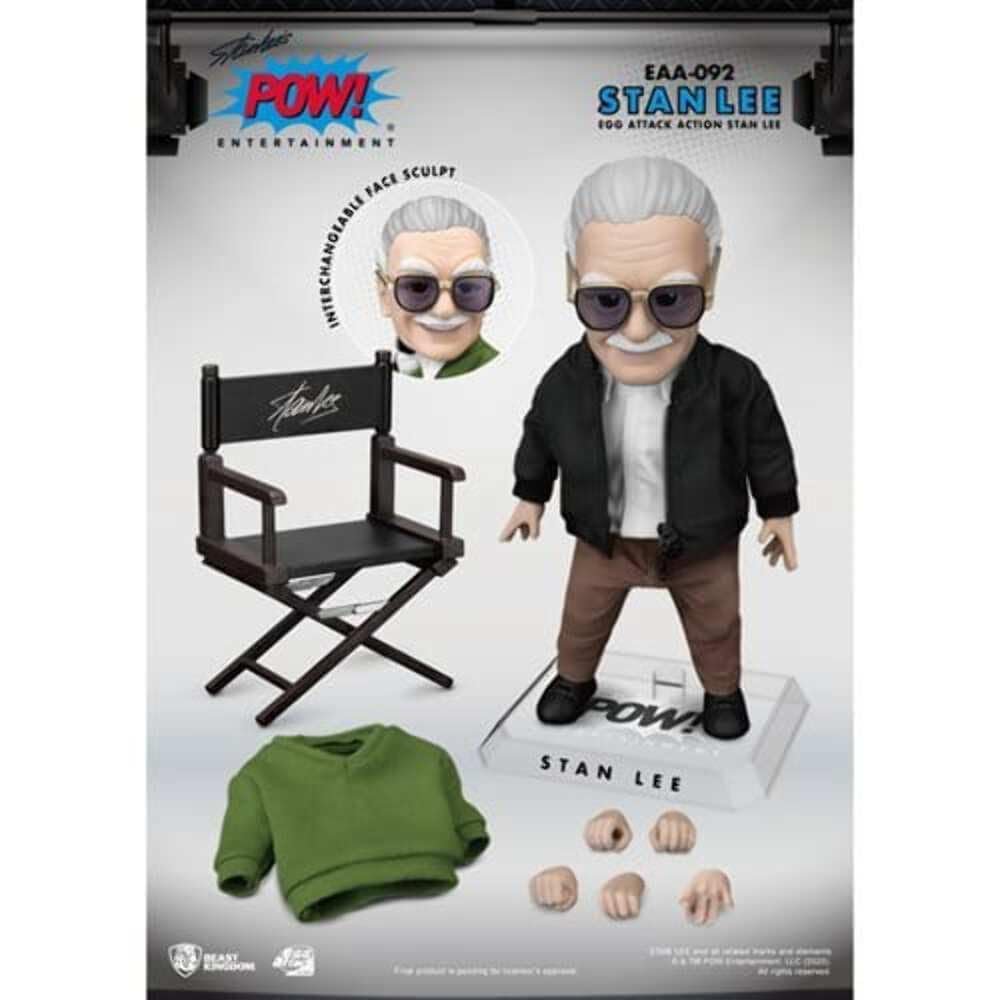 Beast Kingdom Stan Lee EAA-092 Egg Action Action Figure, Multicolor