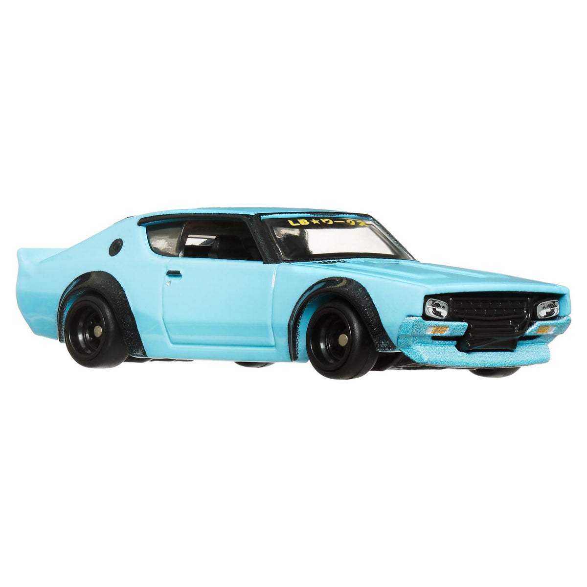 Hot Wheels Premium Car Team Transport Set, LBWK Liberty Walk Nissan Skyline 2000GT-R, Fleet Flyer #69 Truck and Car, 1:64 Scale, Blue Model