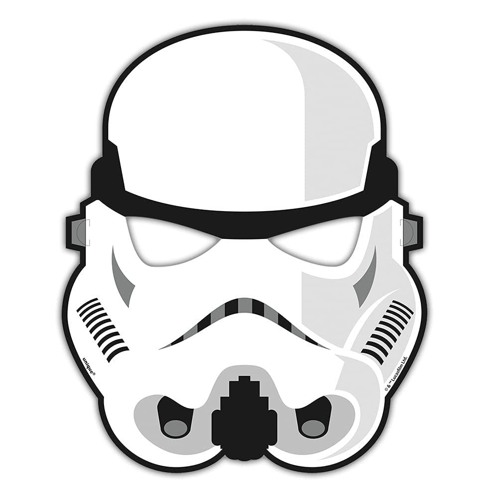Multicolor Star Wars Classic Party Masks (8 Count) - Iconic & Eco-Friendly Material, Perfect for Epic Themed Parties & Galactic Celebrations
