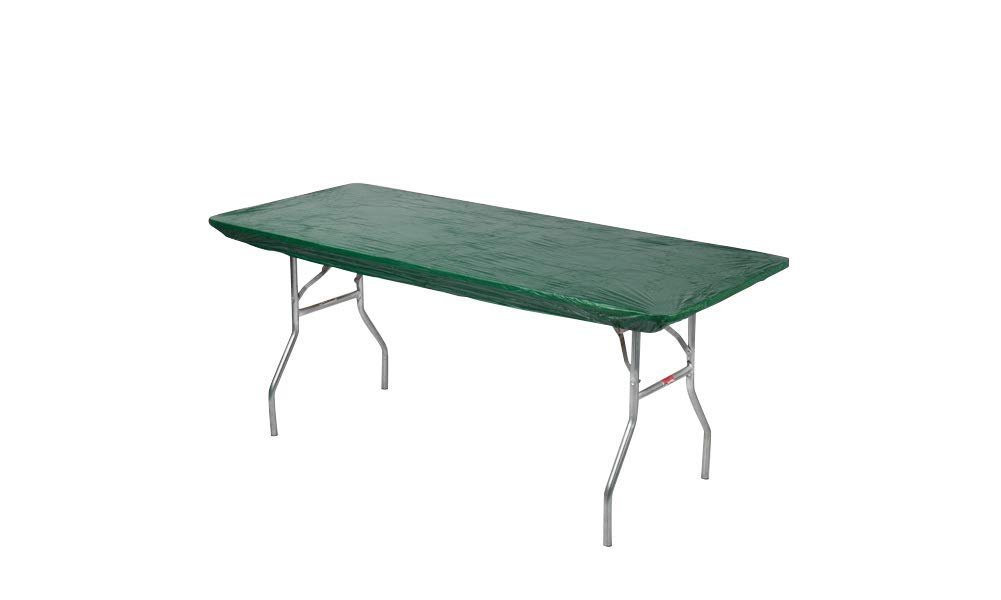Kwik-Covers 8' Rectangle Plastic Table Covers 30" x 96", Bundle of 5 (Orange)