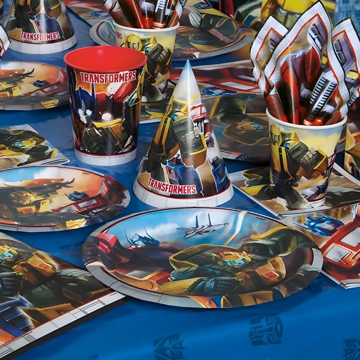 Round Dinner Paper Plates - 9", Transformers, 8 Pcs