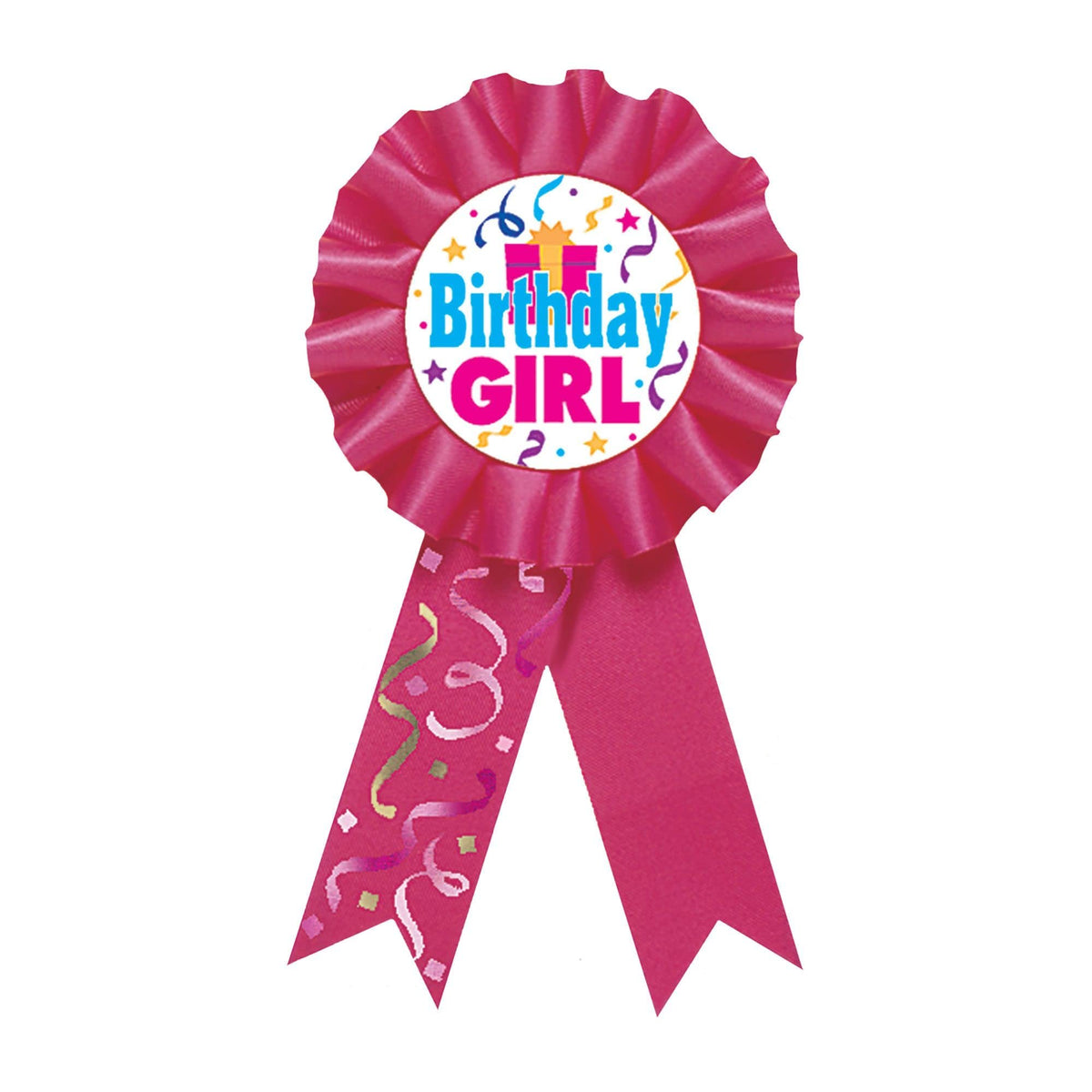 Amscan Ultimate Birthday Award Ribbon - 5.5&quot; (1 Pc) Fun &amp; Sparkling Celebration Accessory for Your Little Star