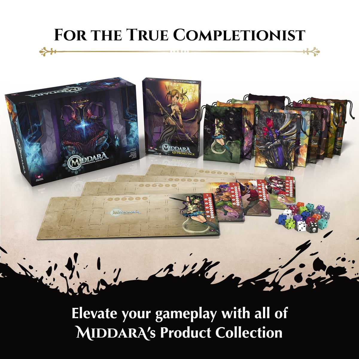 Middara Unintentional Malum: Act 1 (v.1.2) - Fully Cooperative Fantasy Board Game for Friends &amp; Family - Includes 400 Unique Illustrations, 60+ Encounters &amp; More - Dungeon Crawler Game (1-4 Players)