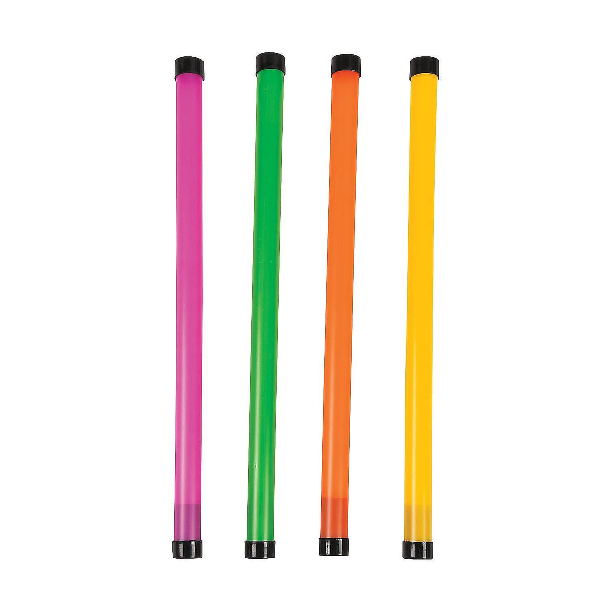 Fun Express Plastic Neon Groan Tubes - 12 Pieces