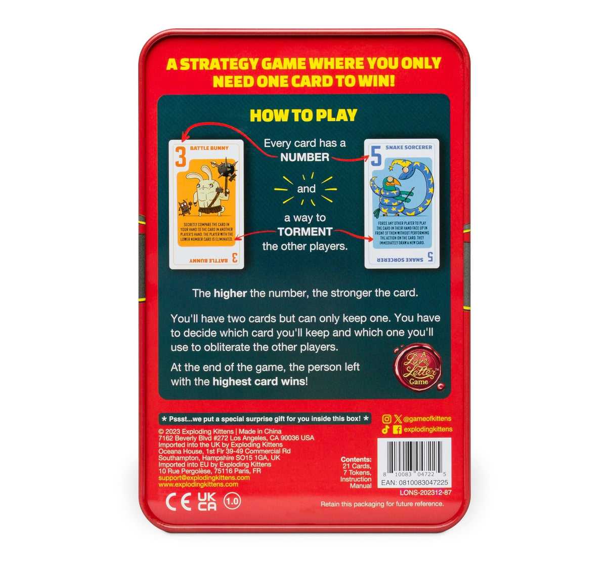Exploding Kittens Presents Power Hungry Pets Tin