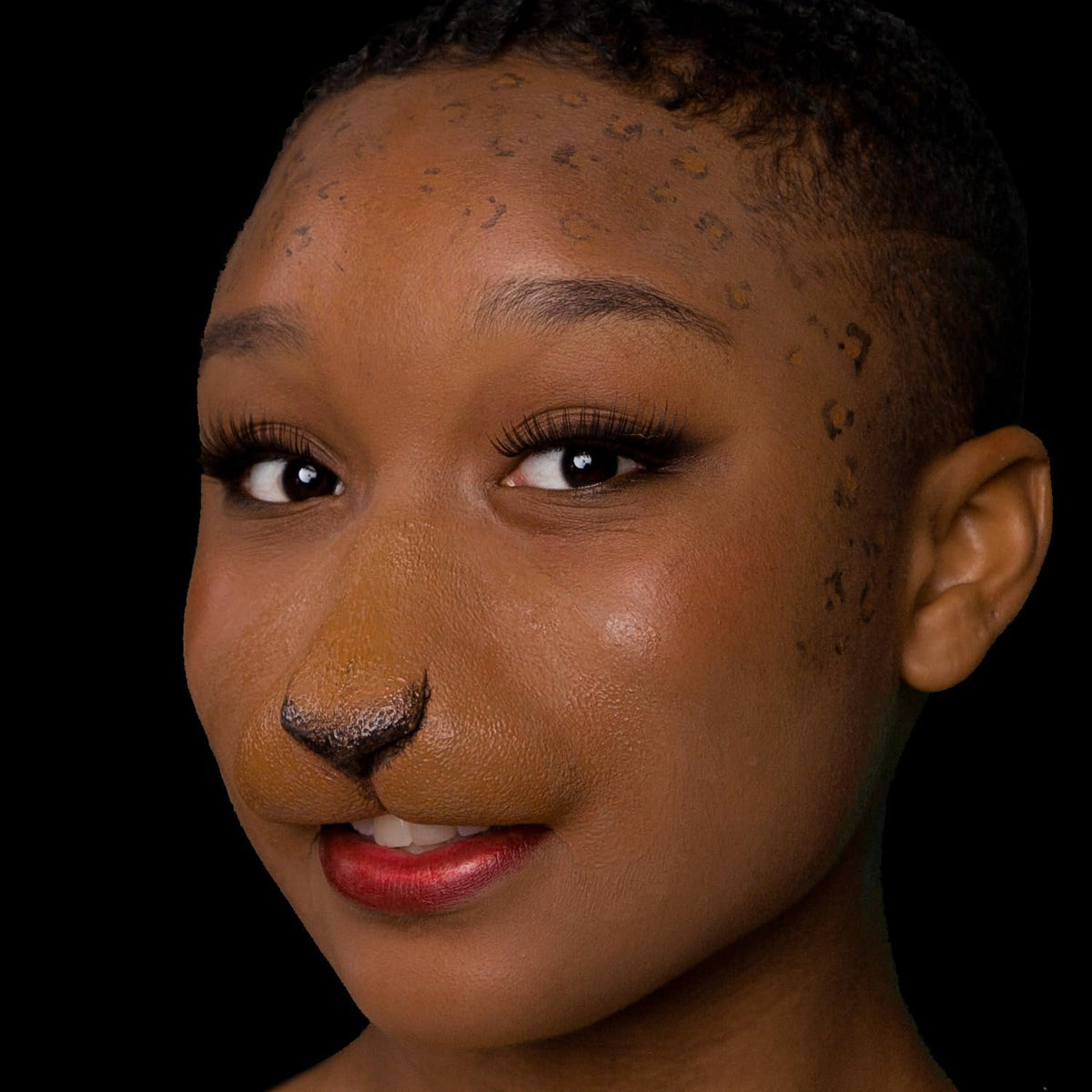Transformative Cat Nose by Black Label Latex - Realistic Feline Costume Prosthetic for Halloween and Cosplay - Professional Makeup Accessory by Christien Tinsley
