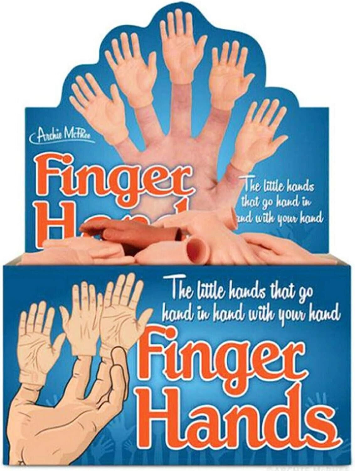 Tiny Finger Hands - Set of 10 small hands - Asst color and left/right - Novelty