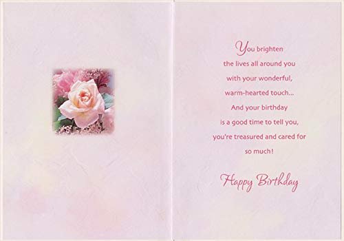 Designer Greetings Celebrating Your Life Pink Flowers Birthday Card for Granddaughter