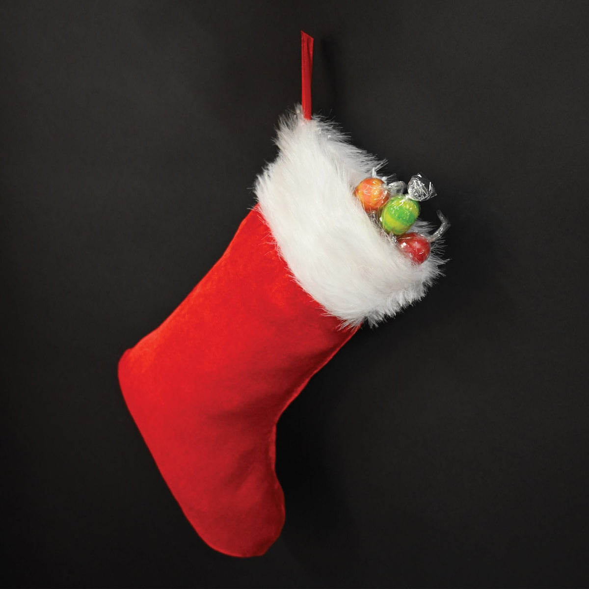 Plush Christmas Stocking Party Accessory (1 count) (1/Pkg)