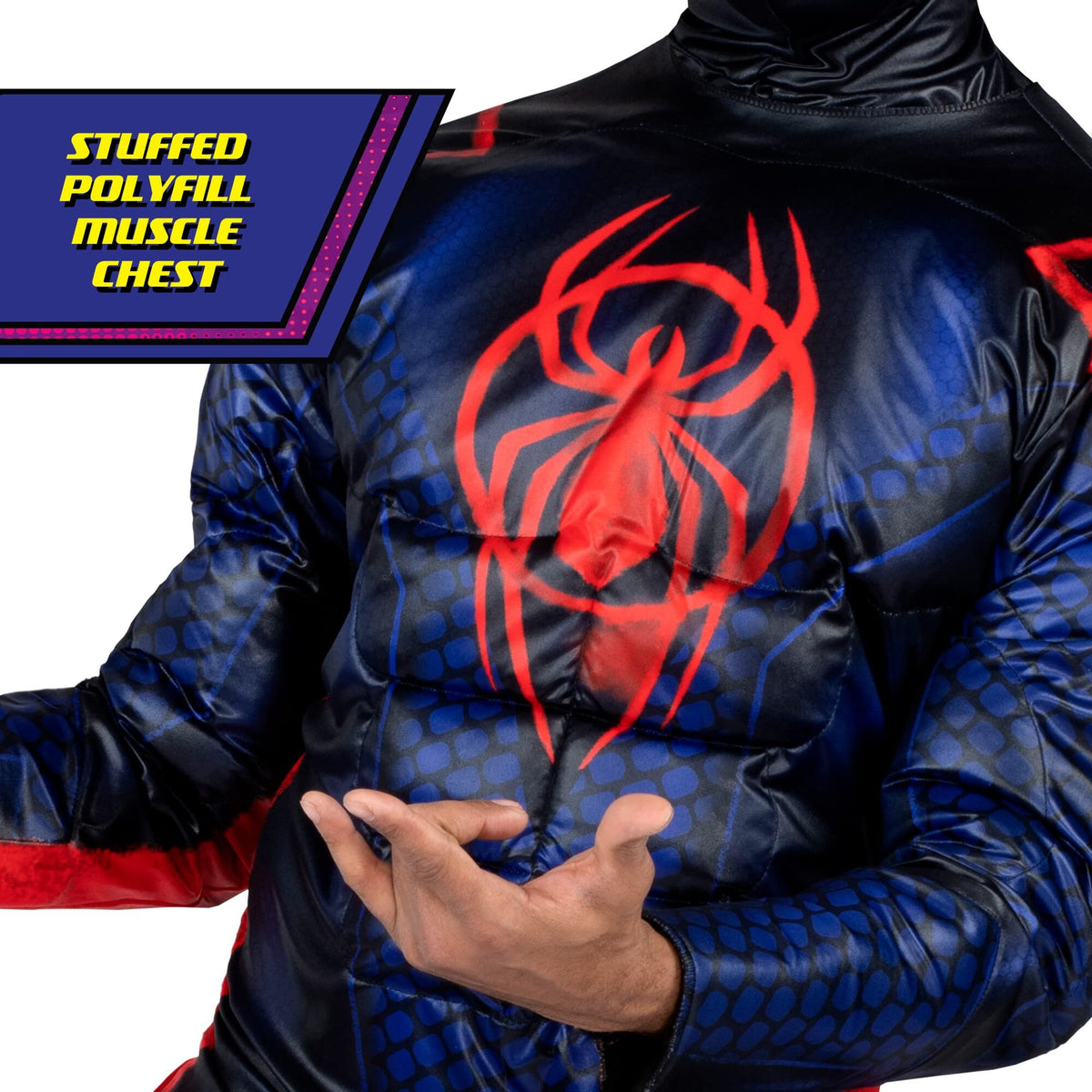 MARVEL Deluxe Adult Miles Morales Costume, Mens Spiderman Halloween Costume - Officially Licensed