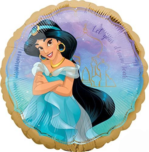Instaballoons Jasmine Once Upon A Time Mylar Party Foil Balloon, 17", Multicolor