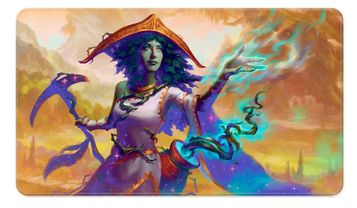Ultra Pro - Commander Series #2: Allied - Sythis Stitched Playmat for Magic: The Gathering, Custom Gaming Card Game Play Area Playmat Surface Accessory