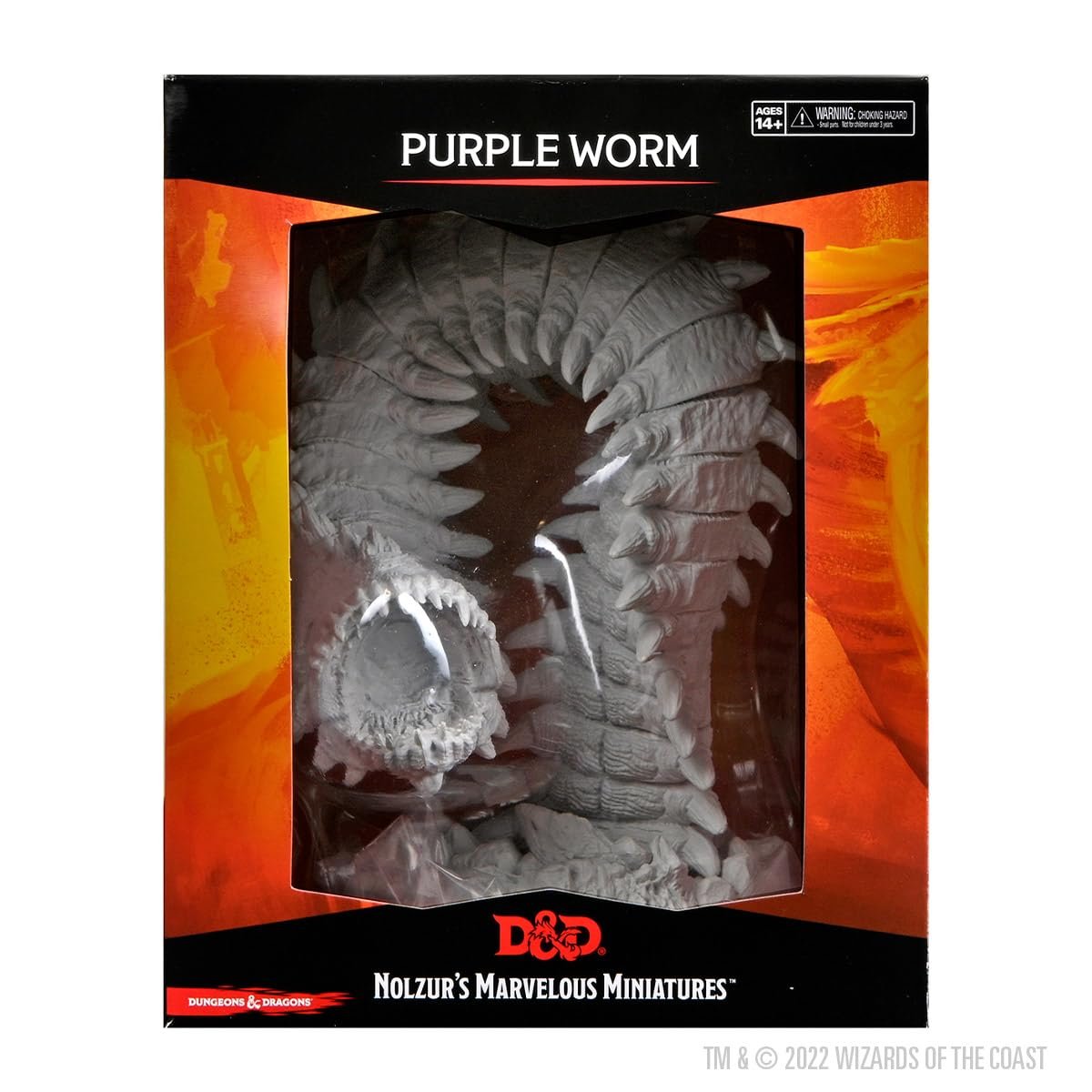 WizKids D&D Nolzur's Marvelous Miniatures: Purple Worm - Unpainted Figure, RPG, Dungeons & Dragons