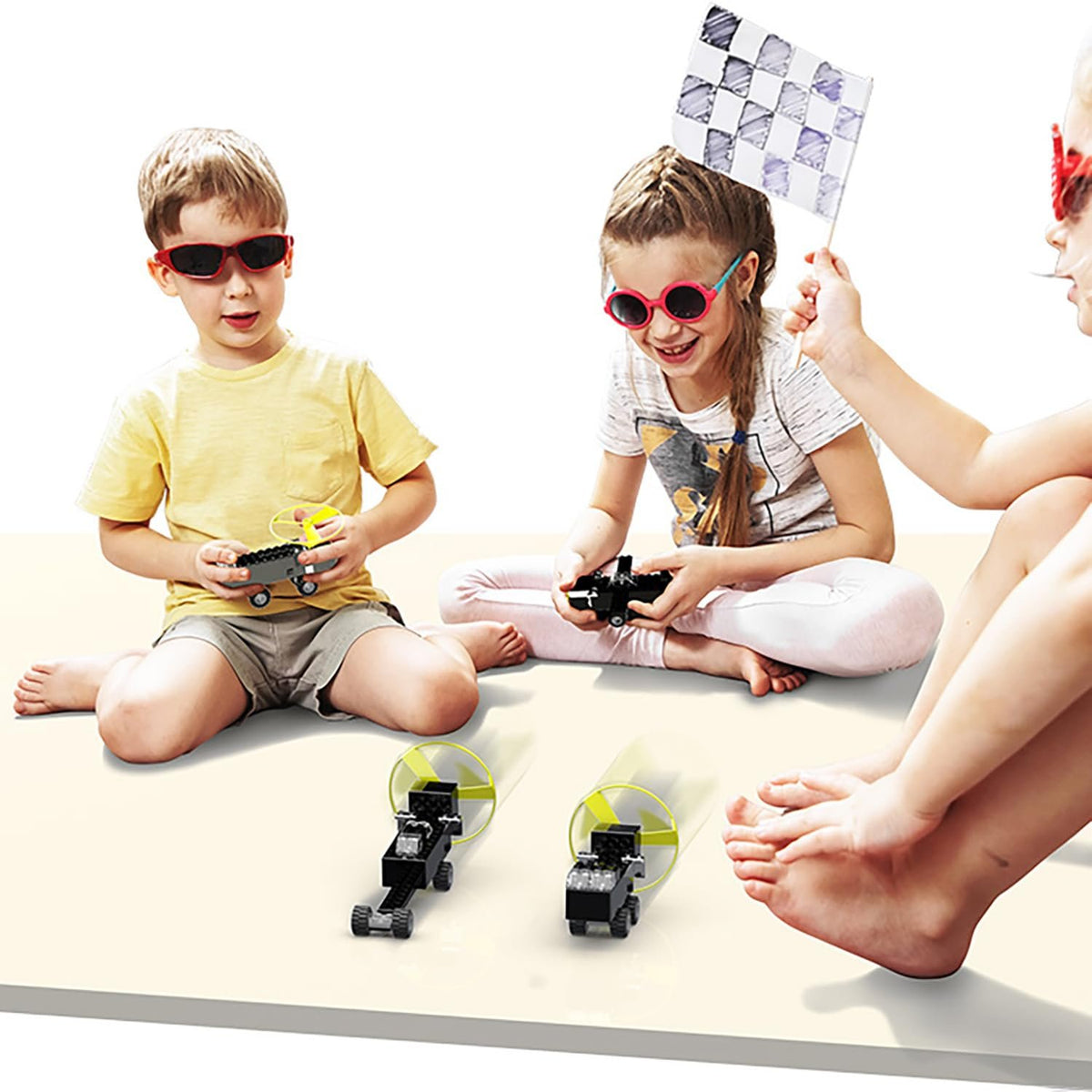 E-Blox: Power Blox: 10-in-1 Electric Crazy Action Racers - 24pcs, Build 10 Models, Motorized Fun, Conductive Blox No Wires Needed, Toy Kids Ages 8+