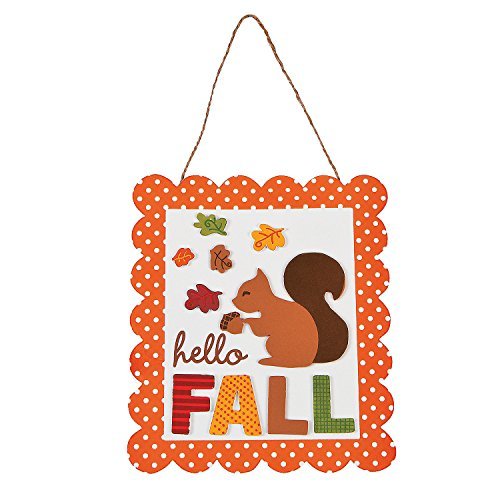Hello Fall Sign Craft Kit - Makes 12 - Crafts for Kids and Fun Home Activities