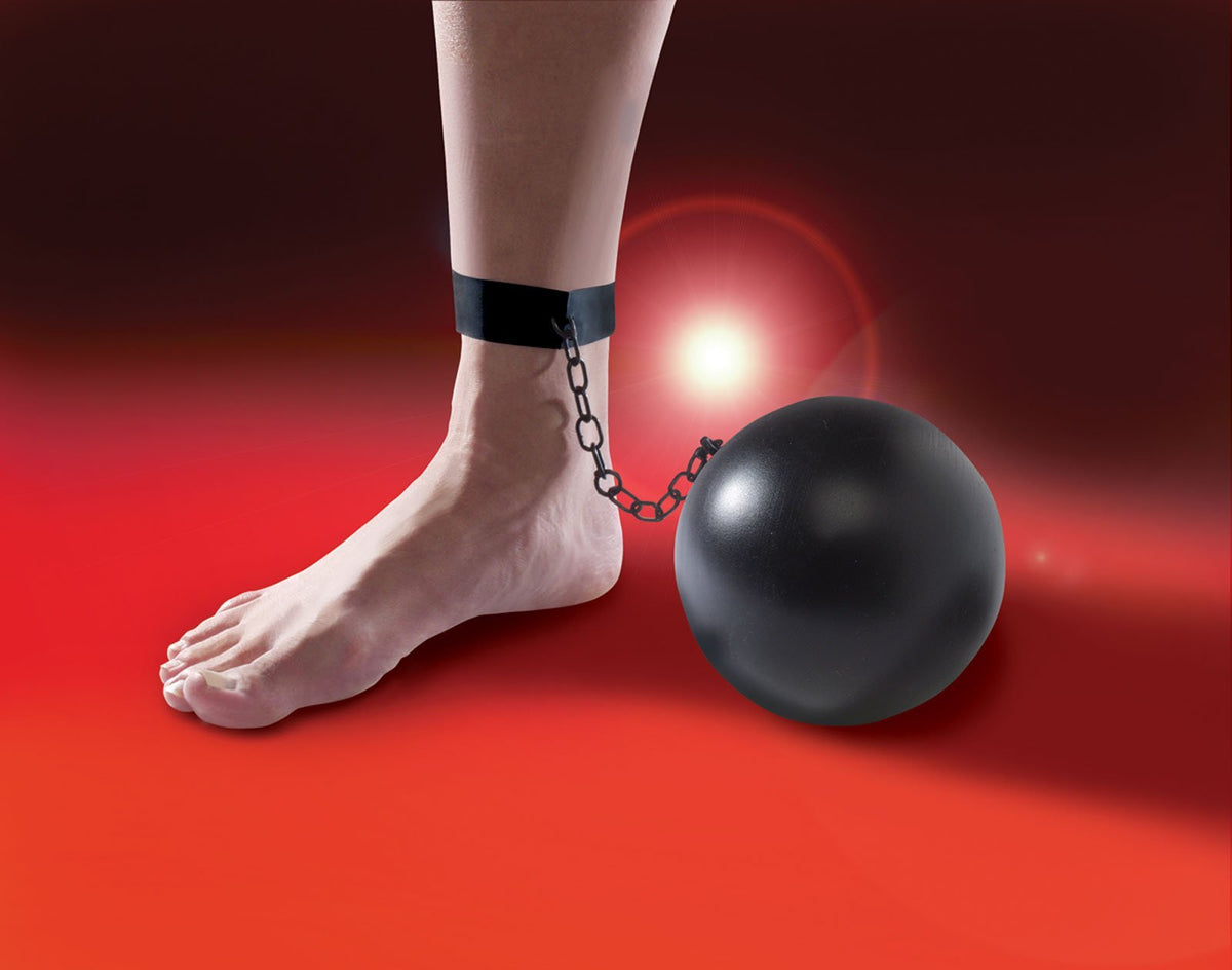 Loftus International Star Power Pirate Prisoner Ball and Chain Costume Accessory, Black, 10" Novelty Item