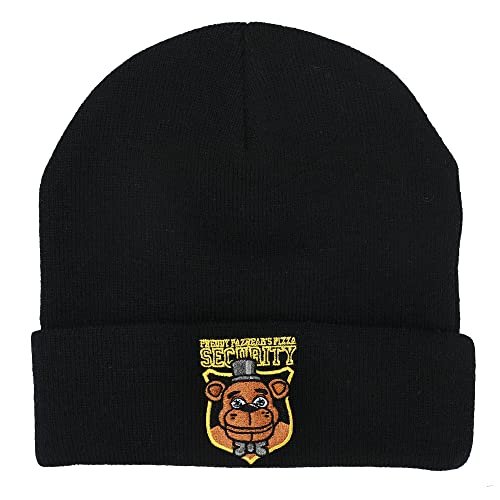 Bioworld Five Nights at Freddy's Freddy Fazbear's Pizza Security Youth Black Cuff Beanie