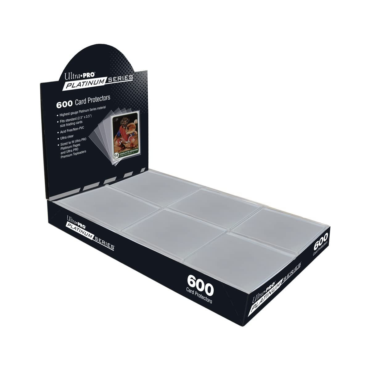 Ultra PRO - 600 ct. Standard Size Card Protector Sleeves 2½ in. x 3½ in (Platinum Series) - Protect your Valuable Collectible Trading Cards, Sports Cards and Gaming Cards from Wear and Tear