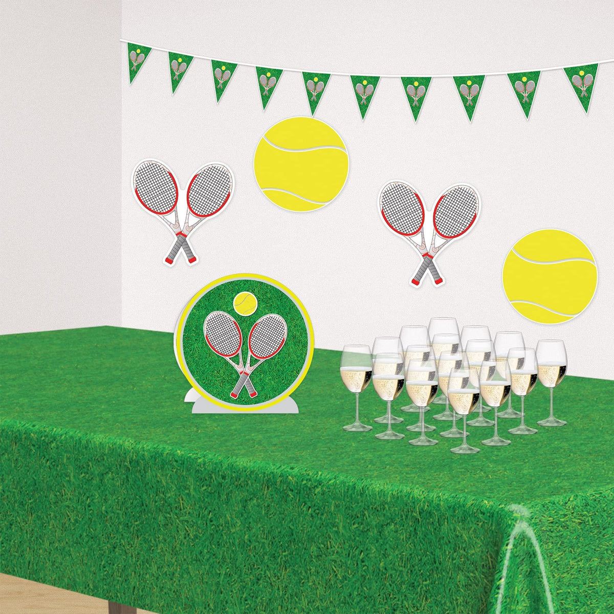 Beistle Tennis Ball Cutout, 10", Yellow/White