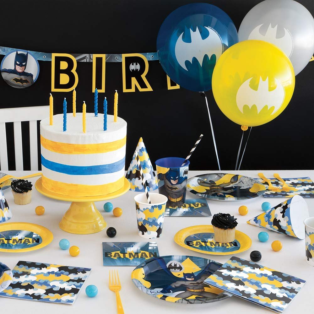Unique Batman Multicolor Paper Cups - 9 oz (Pack of 8) - Fun and Durable Cups for Themed Parties &amp; Birthdays