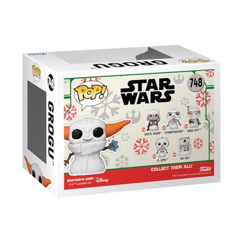 Funko Pop Star Wars: Mandolorian - Grogu (The Child, Baby Yoda) - (Snowman) - Star Wars: The Mandalorian - Collectable Vinyl Figure - Gift Idea - Official Merchandise - Toys for Kids & Adults