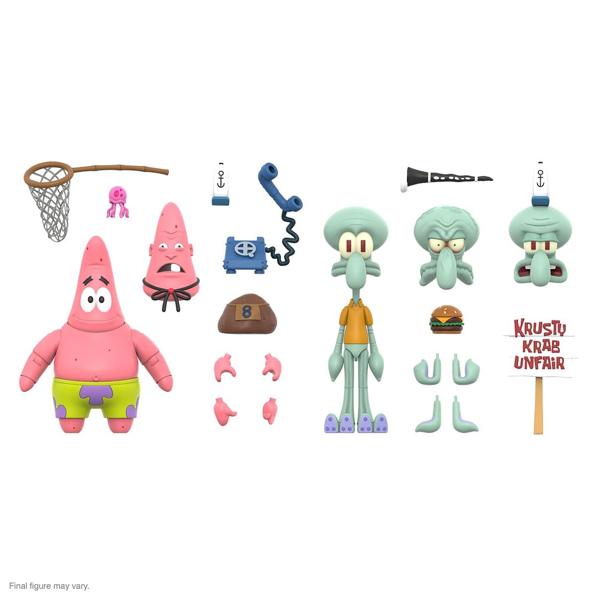 Super7 Spongebob Squarepants Spongebob and Patrick BFF - (2-Pack) 3.75