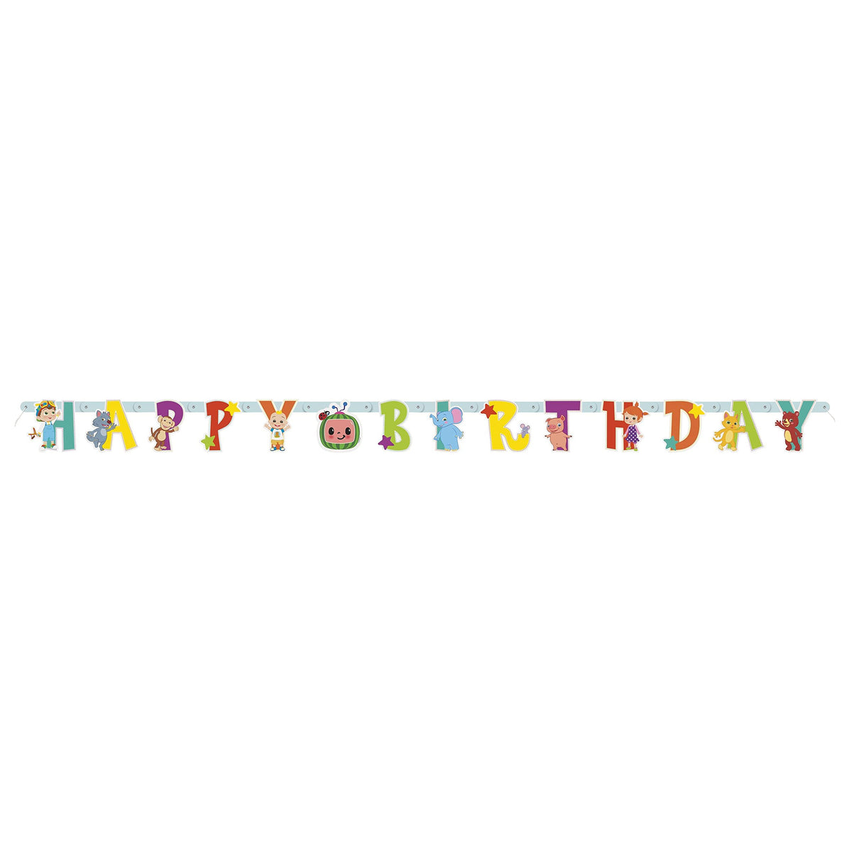 Cocomelon "Happy Birthday" Large Jointed Banner - Vibrant & Adorable Design - Perfect for Kids Birthdays & Events
