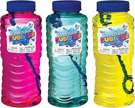 Super Duper Bubbles - 8 oz. (Pack of 1) - Colorful Bubble Solution - Perfect for Kids &amp; Outdoor Activities