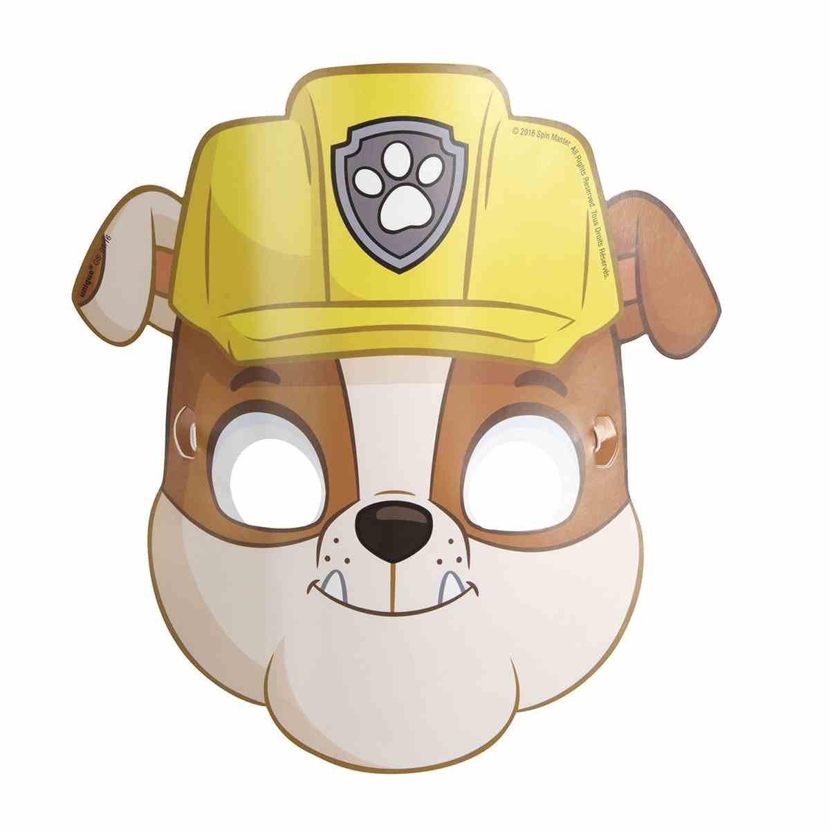 Assorted Paw Patrol Party Paper Masks (Pack Of 8) - Durable & Fun Party Favors & Gifts For Kids, Great For Themed Parties & Events - One Size Fits Most