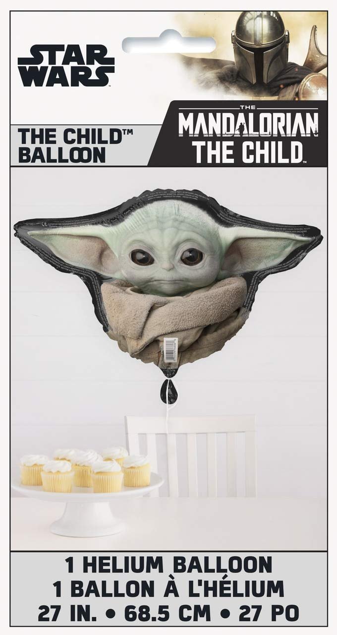 Multicolor Foil Mandalorian The Child Balloon Bulk (27") 1 Count - Premium Quality, Perfect for Star Wars Fans and Themed Parties