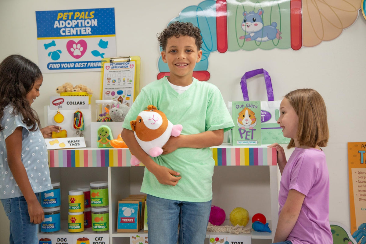 Fun Express Classroom Pets Take-Home Pet, 3 Piece Set, Guinea Pig, Journal and Tote Included, Great for Classrooms, Churches and Teachers