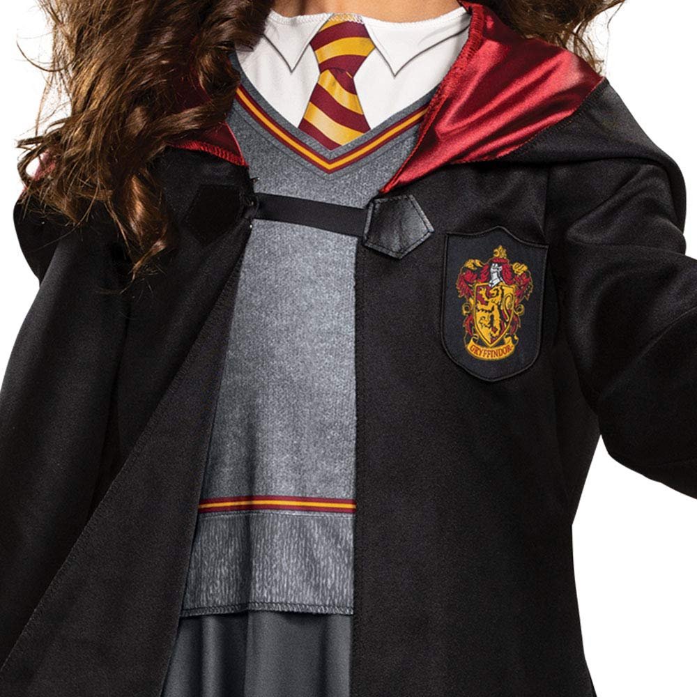 Harry Potter Hermione Granger Classic Girls Costume, Black &amp; Red, Kids Size Large (10-12)