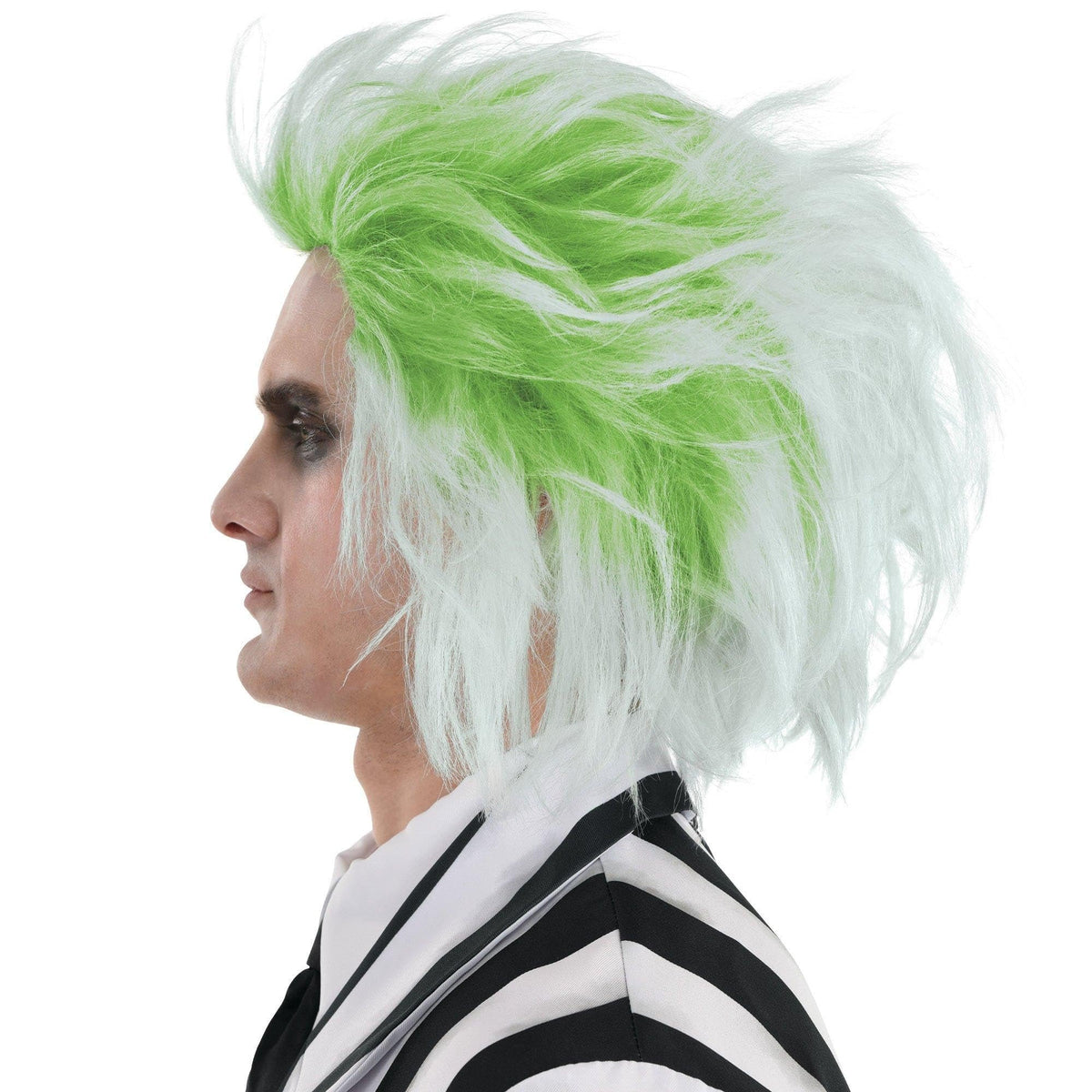 Party City Beetlejuice Wig Costume Accessory for Adults - Costume Includes Wacky Wig with Green & Gray Hair Color - Costumes for Halloween, Birthday Parties, & Themed Events