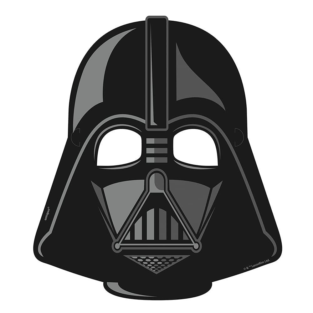 Multicolor Star Wars Classic Party Masks (8 Count) - Iconic & Eco-Friendly Material, Perfect for Epic Themed Parties & Galactic Celebrations