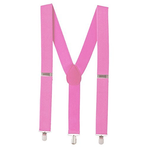 Black Nylon Spandex Suspenders - One Size Fits All (Pack Of 1) - Perfect For Parties & Everyday Use