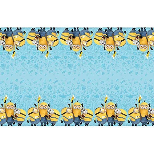 Unique Vibrant Minions 2 Multi-Color Rectangular Plastic Table Cover - 54&quot; x 84&quot; (1 Pc) - Perfect for Kids Parties &amp; Themed Events