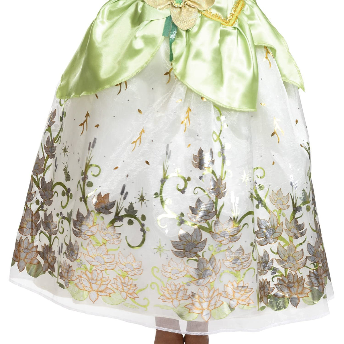 Princess Tiana Costume for Girls, Official Disney Princess Costume Outfit, Kids Size (3T-4T)