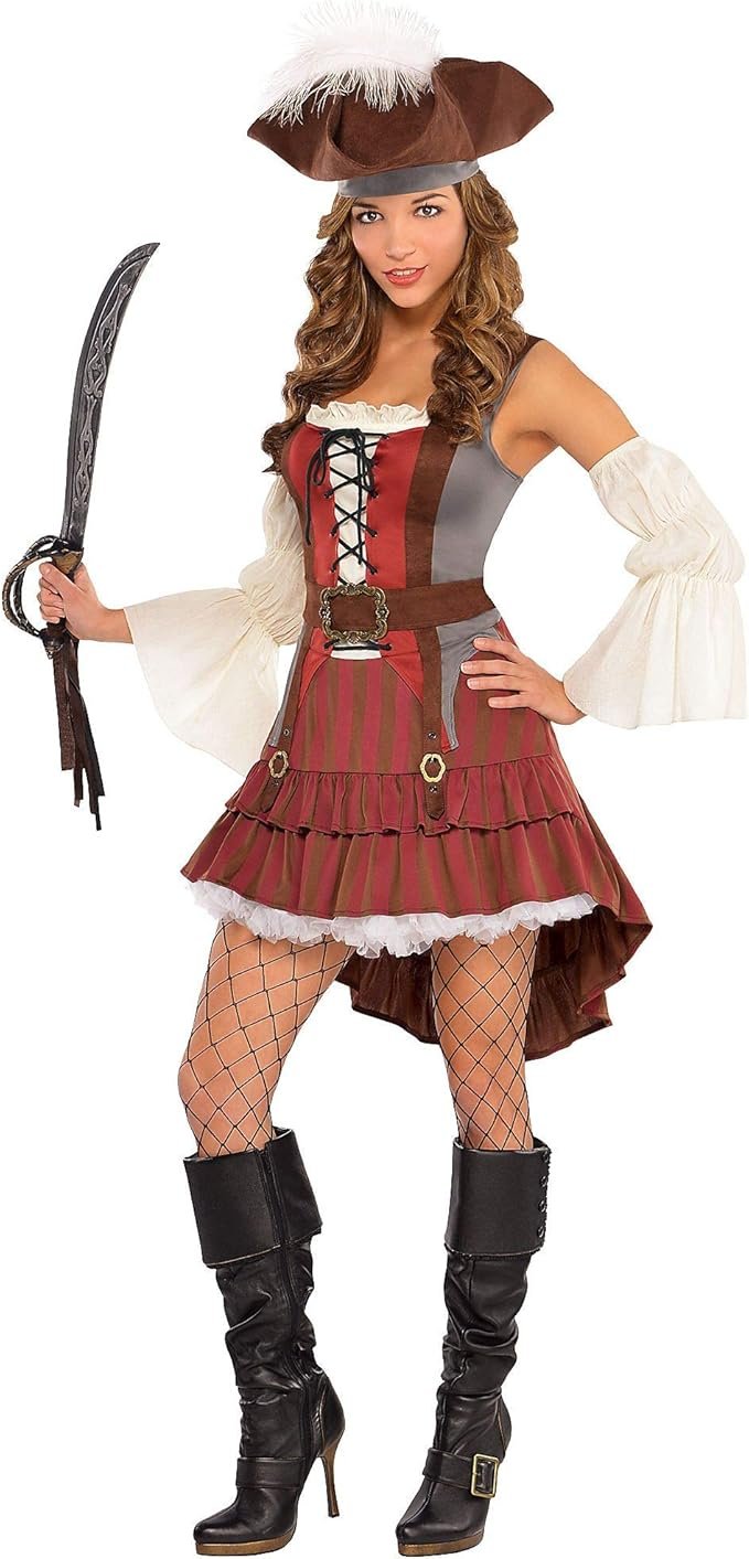 Amscan Castaway Pirate Costume Set (1 Pc.) - Authentic Design - Perfect for Parties &amp; Halloween
