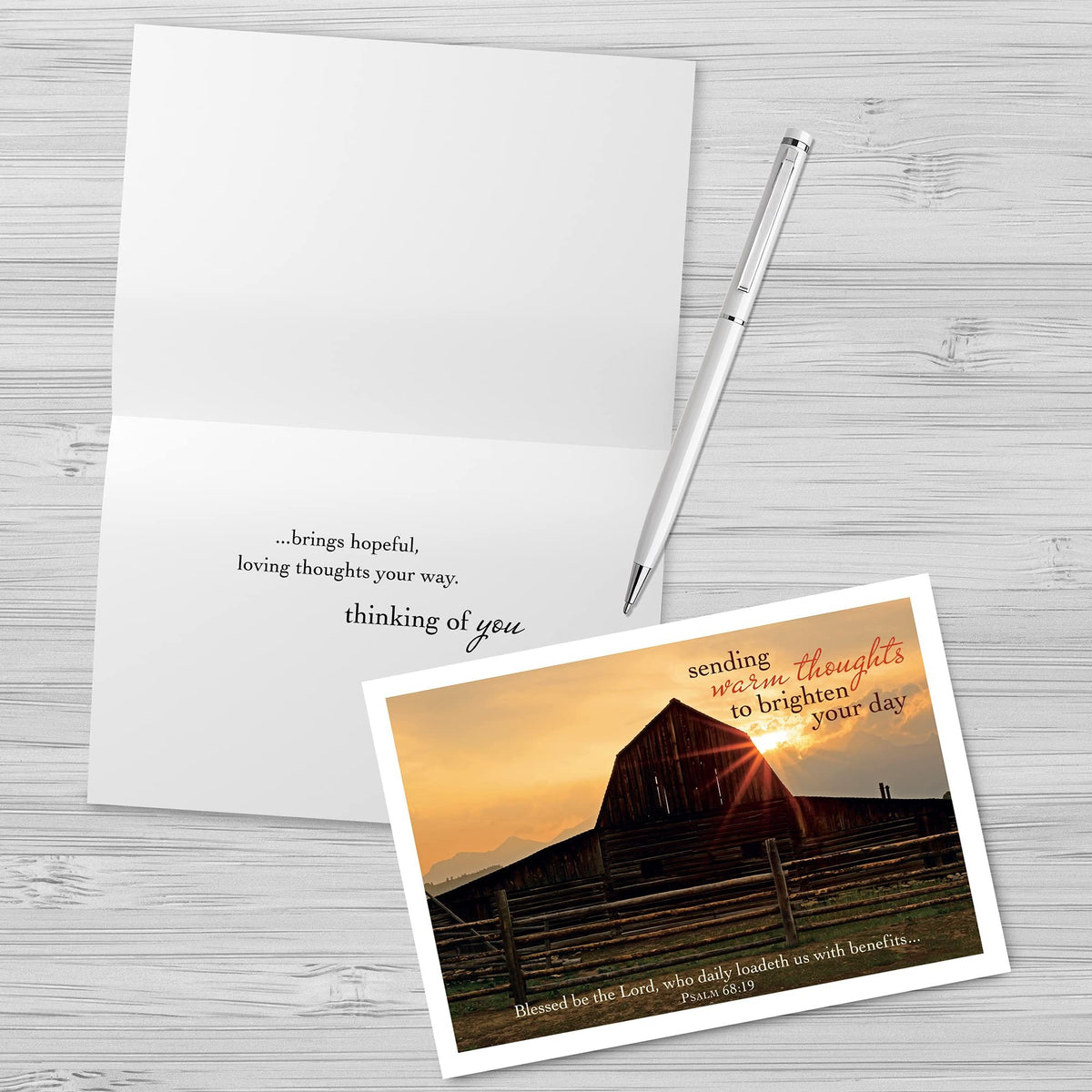 Designer Greetings Faithfully Yours Inspirational Thinking of You Boxed Card Assortment, Biblical Scripture Verses (Box of 12 Greeting Cards with Envelopes)